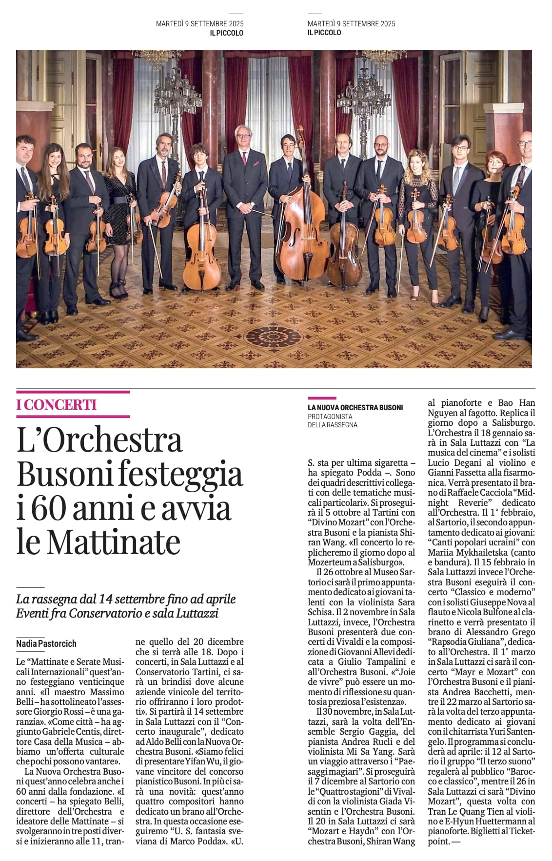 Presentata la XXV edizione delle Mattinate e serate musicali internazionali